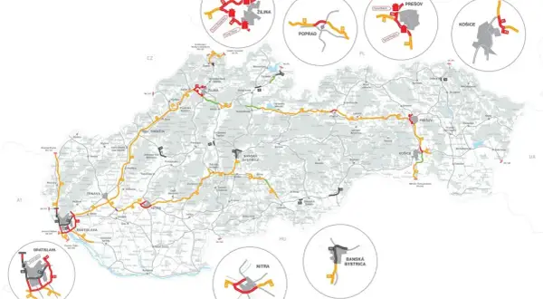 Mapa pokazuje sieć płatnych autostrad w Polsce, z zaznaczonymi głównymi miastami i trasami.